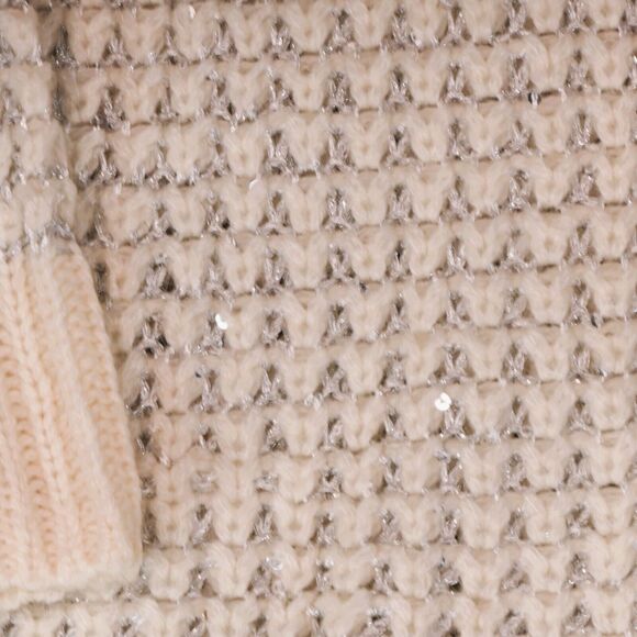 Lane Bryant Tunic Sweater Womens 18 20 Ivory Silver Metallic Wool Mohair Blend - Picture 6 of 10